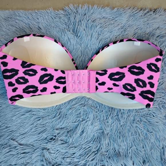Strapless Lip Pattern Push Up With Cute Bling Accent - Picture 5 of 13